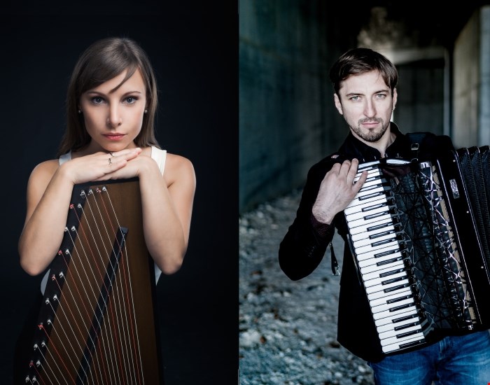 Duo Contrario: Janja Brlec (citre) in Izidor Kokovnik (harmonika)